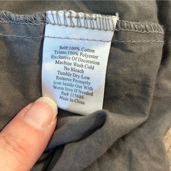 Johnny Was 3J Workshop Women’s Grey Cotton Embroidered Tunic Blouse - Small - Picture 5 of 6